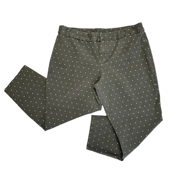 Dip Green/White Plus Capri Dress Pant WMNS Size 18 Regular Fit High Rise Casual - Picture 1 of 6